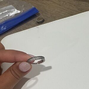 Pandora Baguette Silver Band Ring